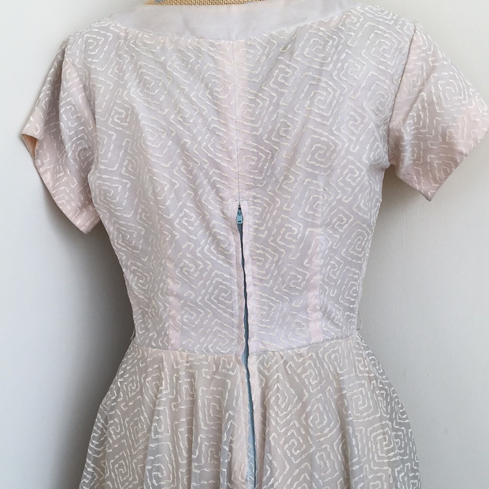 Vintage Flocked Dress - Picture 5 of 7